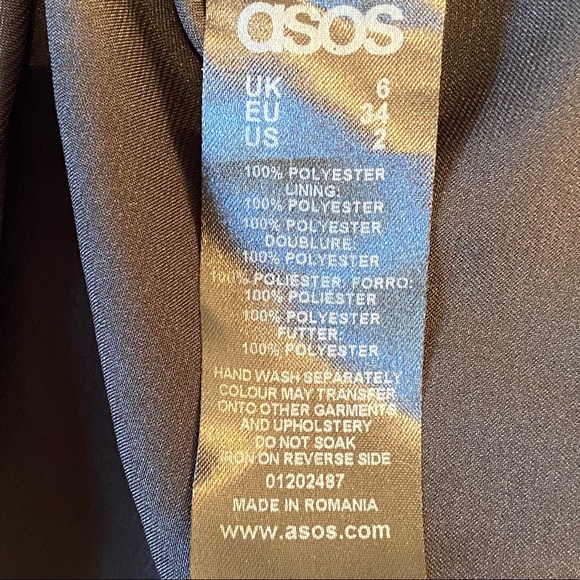 ASOS Black Chiffon High Slit Skirt Size 2 - Picture 11 of 16